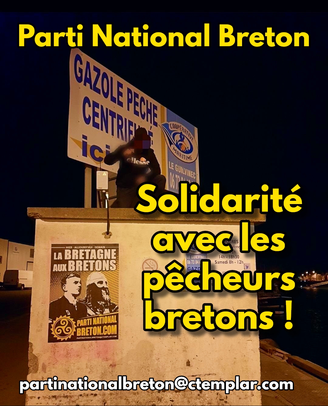Le Parti National Breton au Guilvinec en soutien aux pêcheurs bretons !