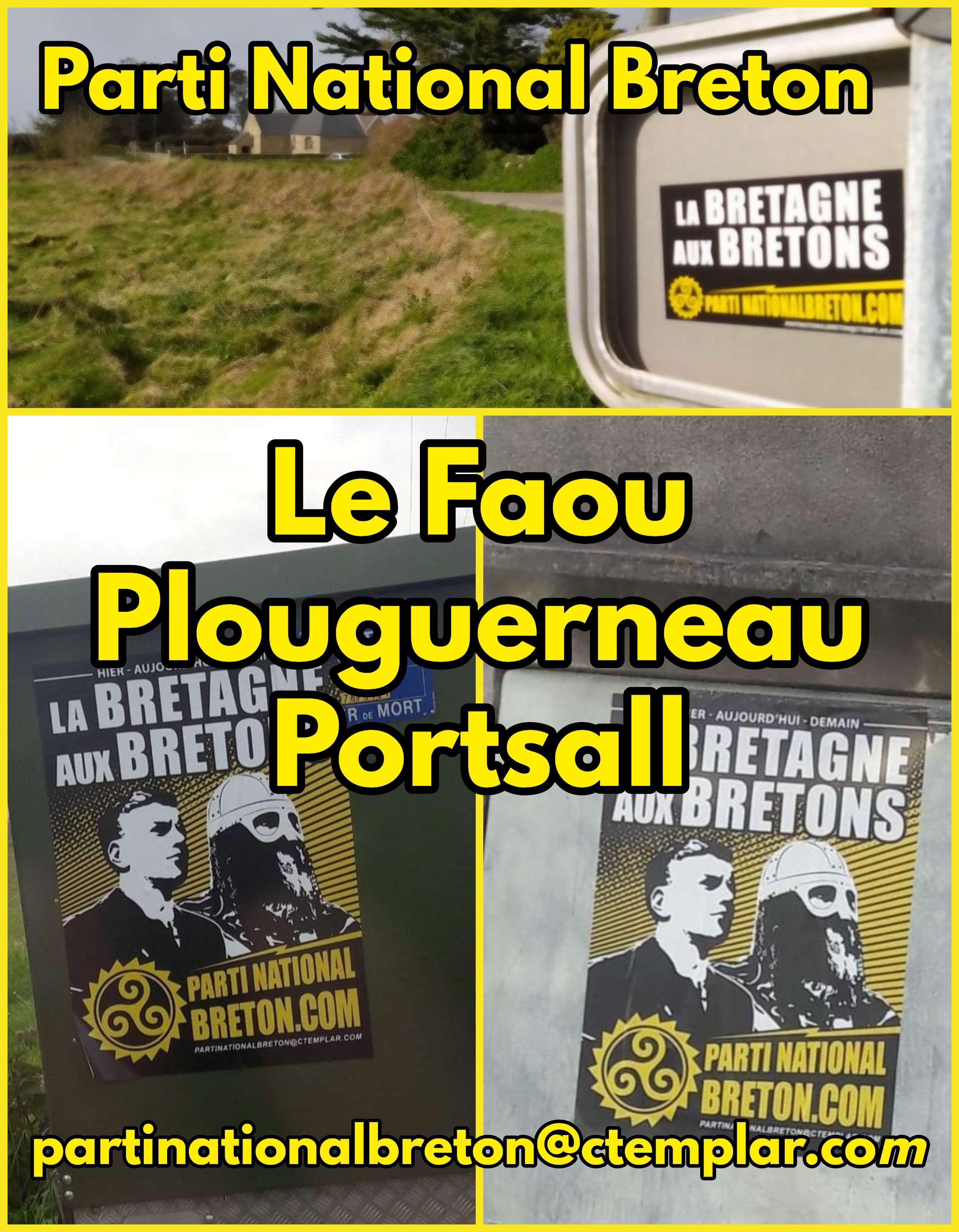 Le Parti National Breton en action au Faou, Plouguerneau, Portsall !