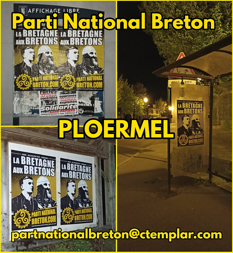 Action du Parti National Breton à Ploërmel !