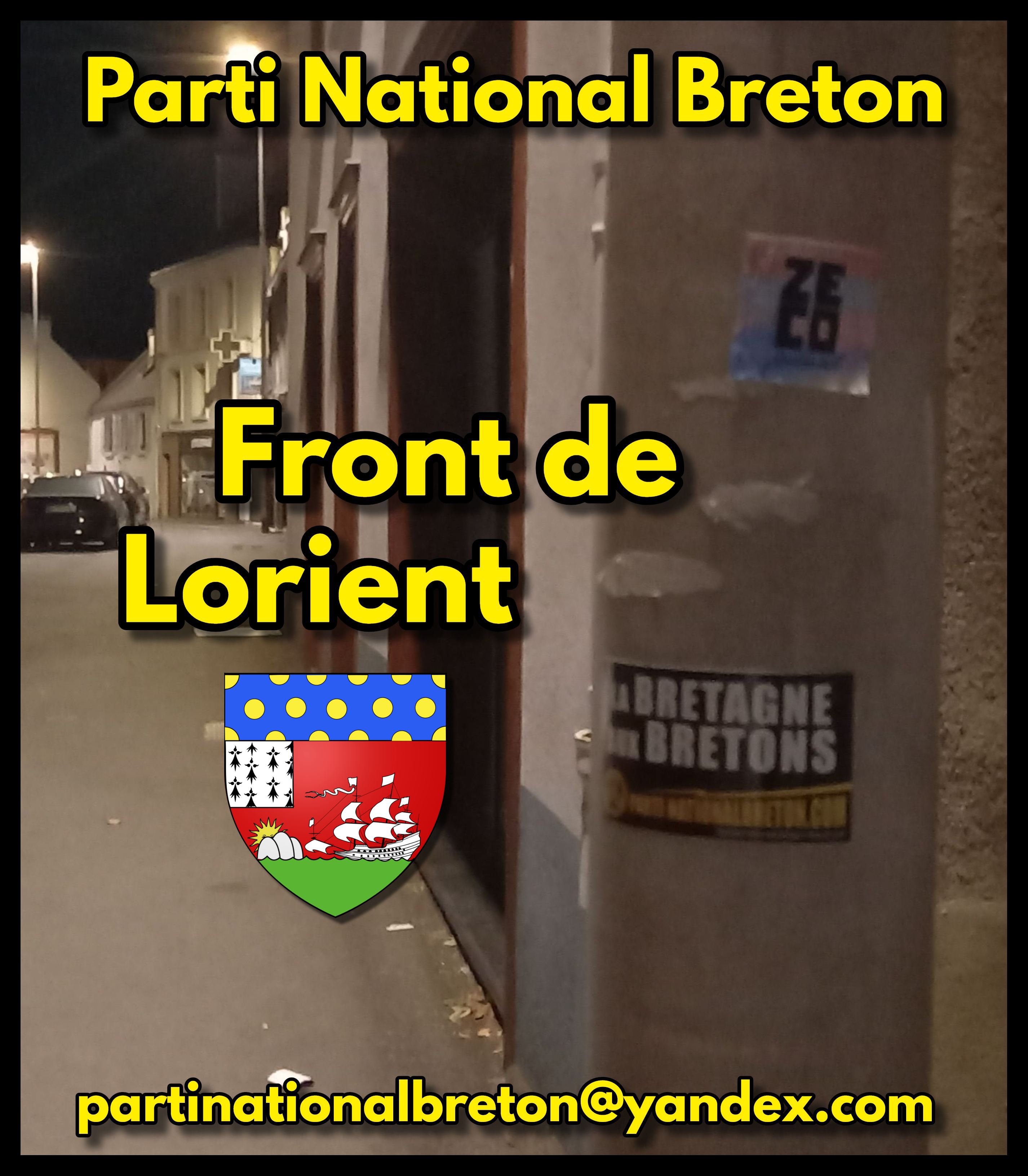 Le Parti National Breton affirme la présence nationaliste dans les rues de Lorient !
