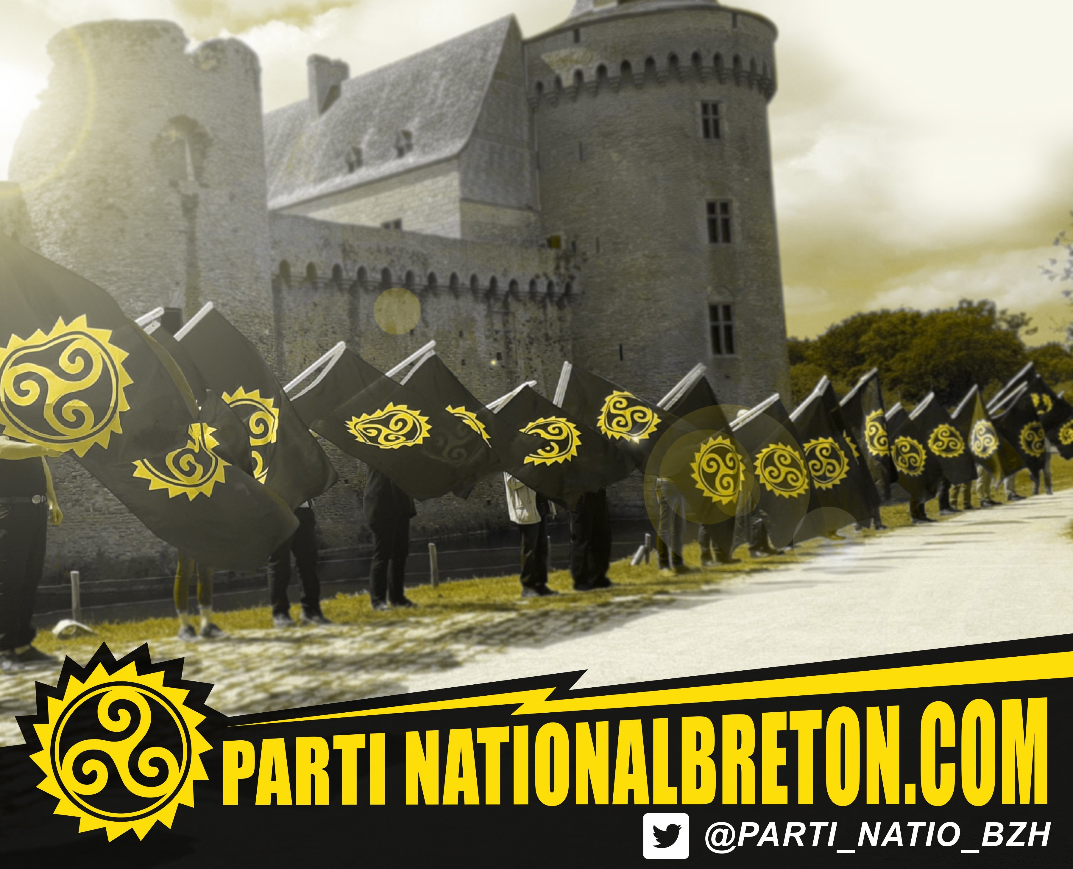 Suscinio : les militants du Parti National Breton célèbrent le Jour des Travailleurs Bretons