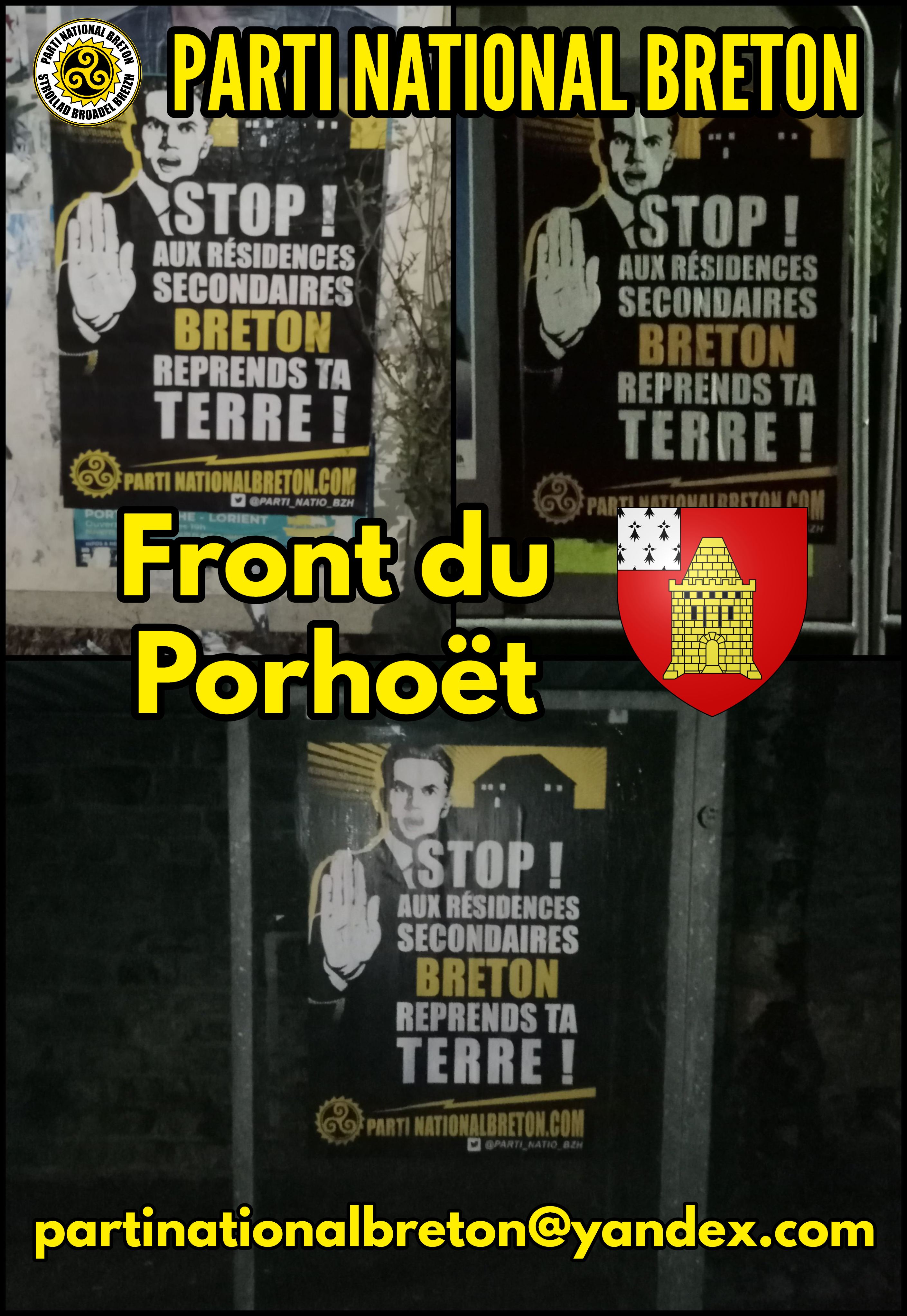 Porhoët : Action du PNB pour le logement breton aux Bretons !