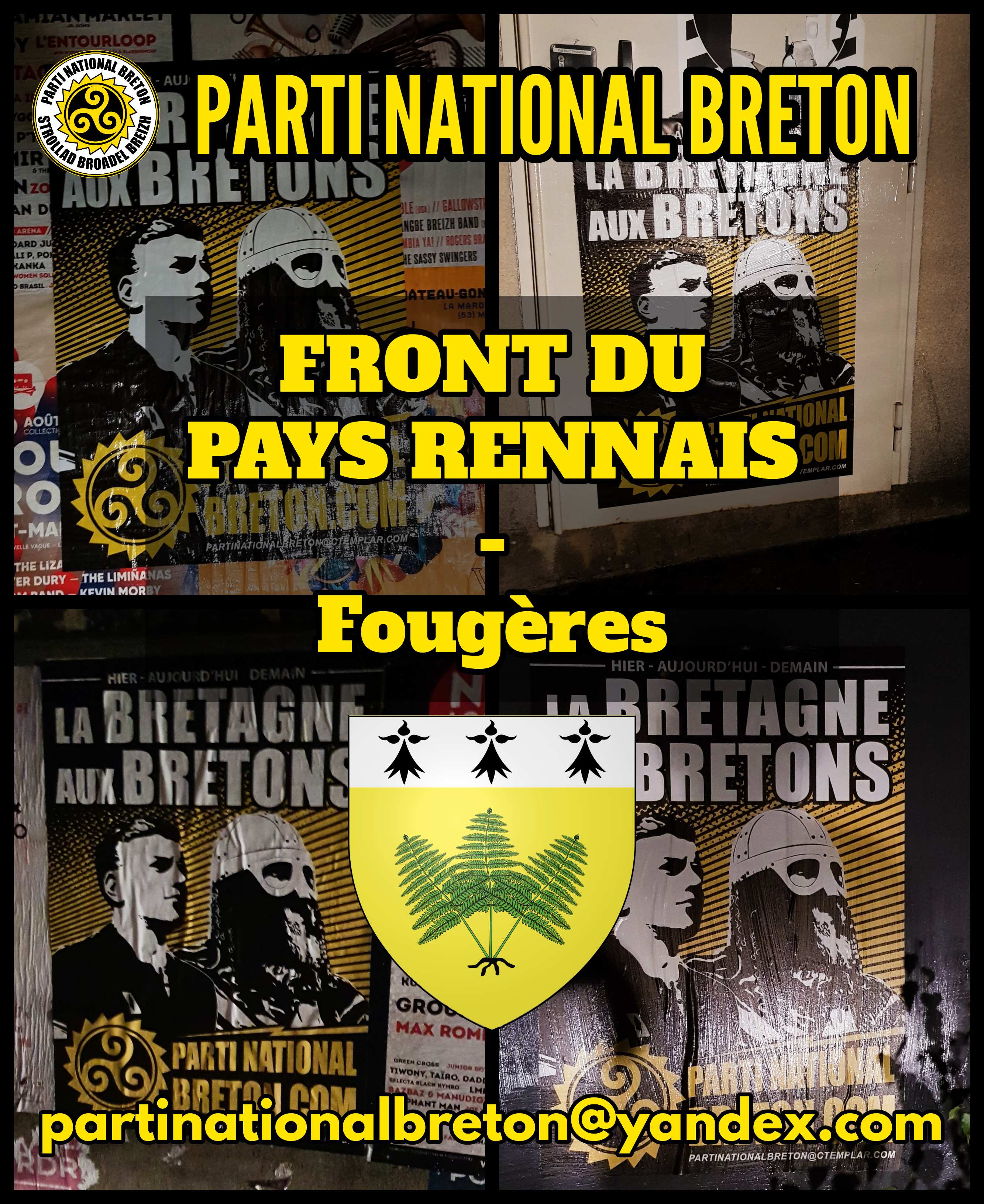 Fougères : les militants du Parti National Breton sur le terrain !