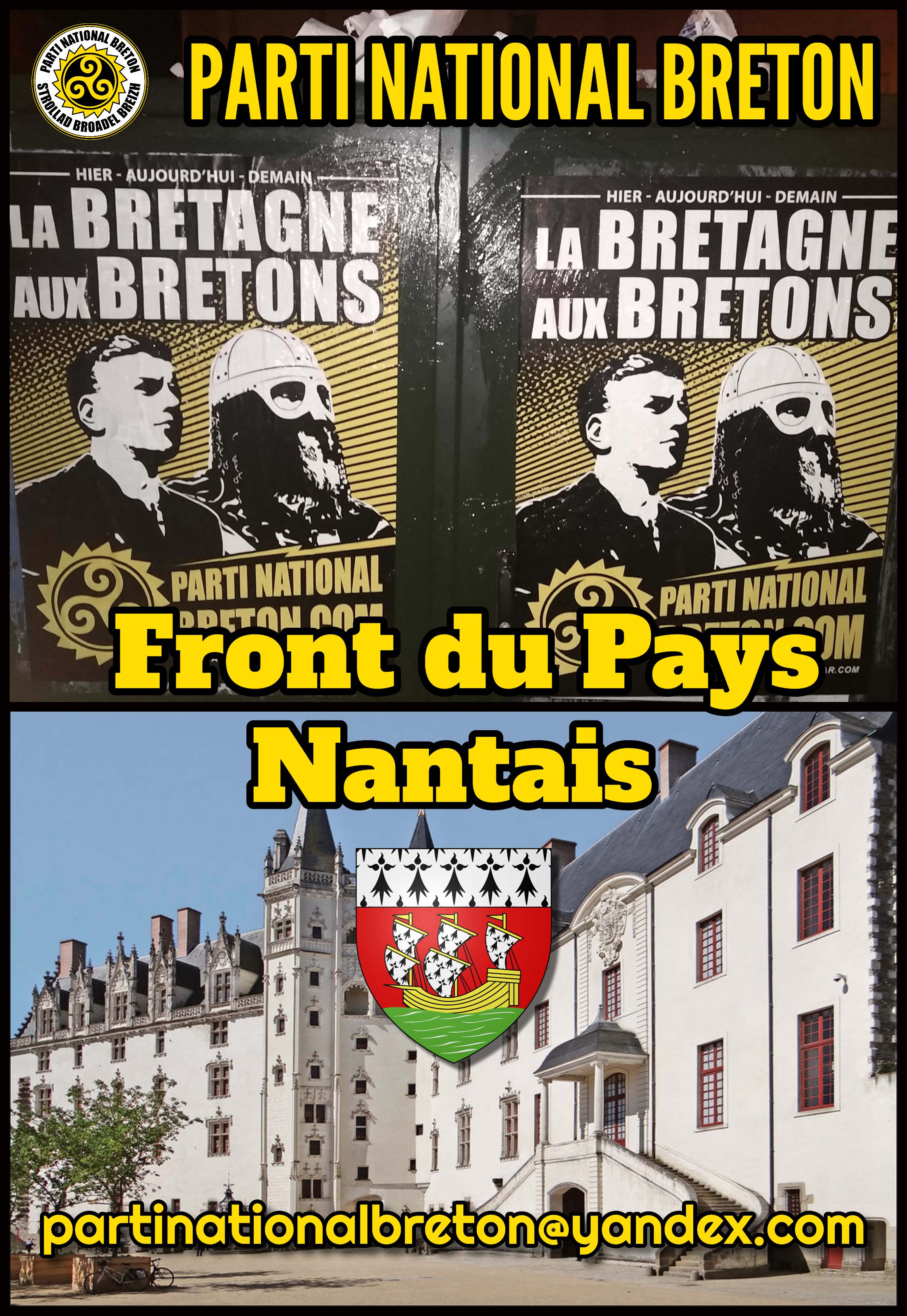 Première action d’affirmation nationale menée par le PNB dans la capitale bretonne !