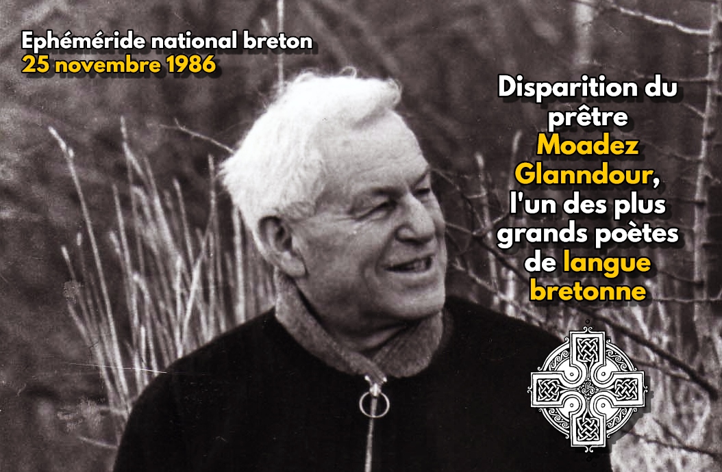 Ephéméride national breton : 25 décembre 1986, disparition de Moadez Glanndour, poète de langue bretonne