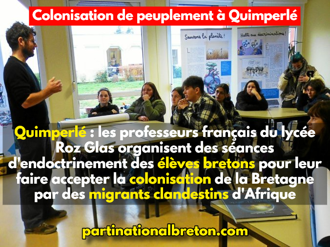 Quimperlé : Endoctrinement pro-immigration clandestine par les agents de l’Etat français dans les lycées de la ville