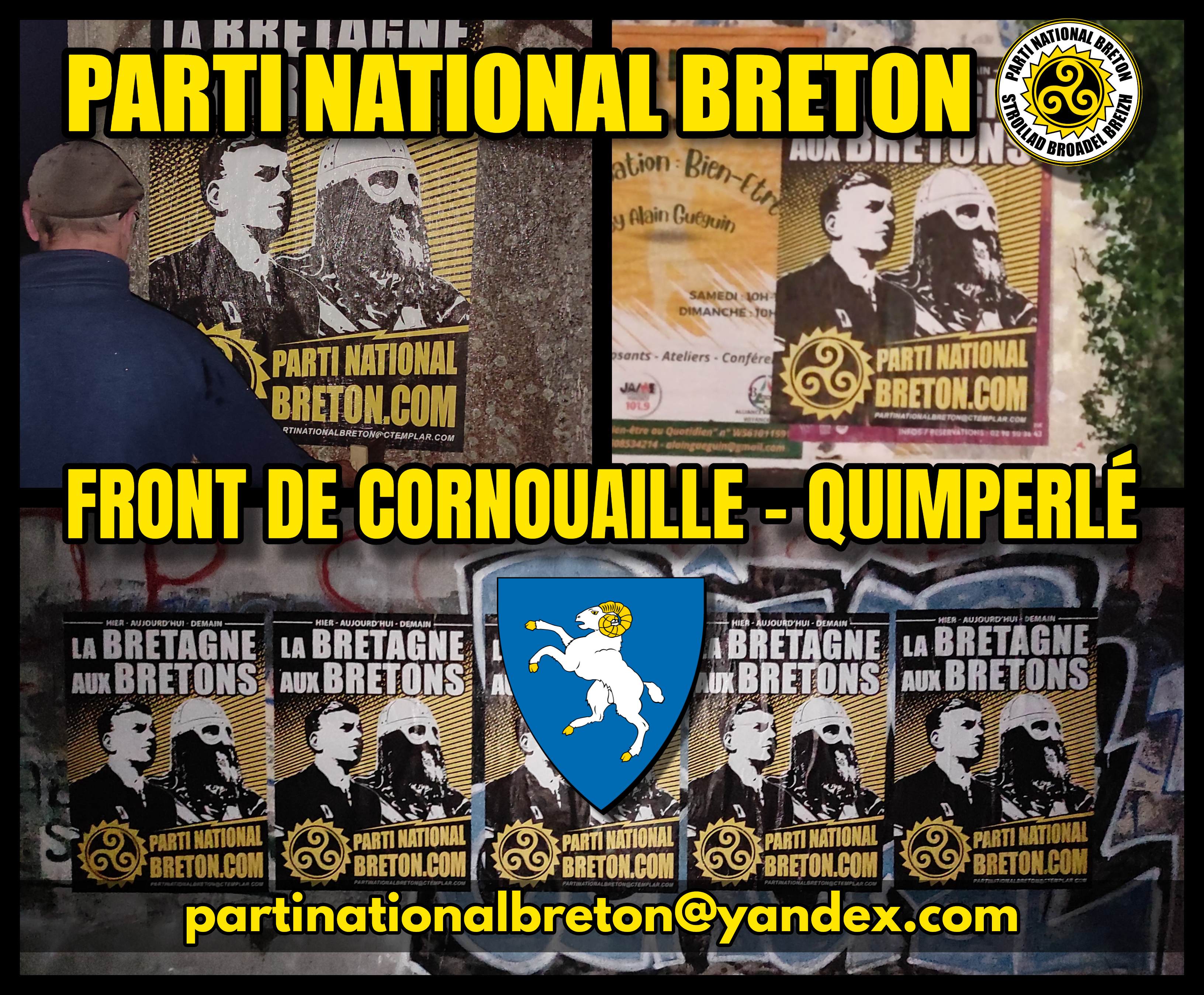 Action d’affirmation nationale bretonne à Quimperlé !