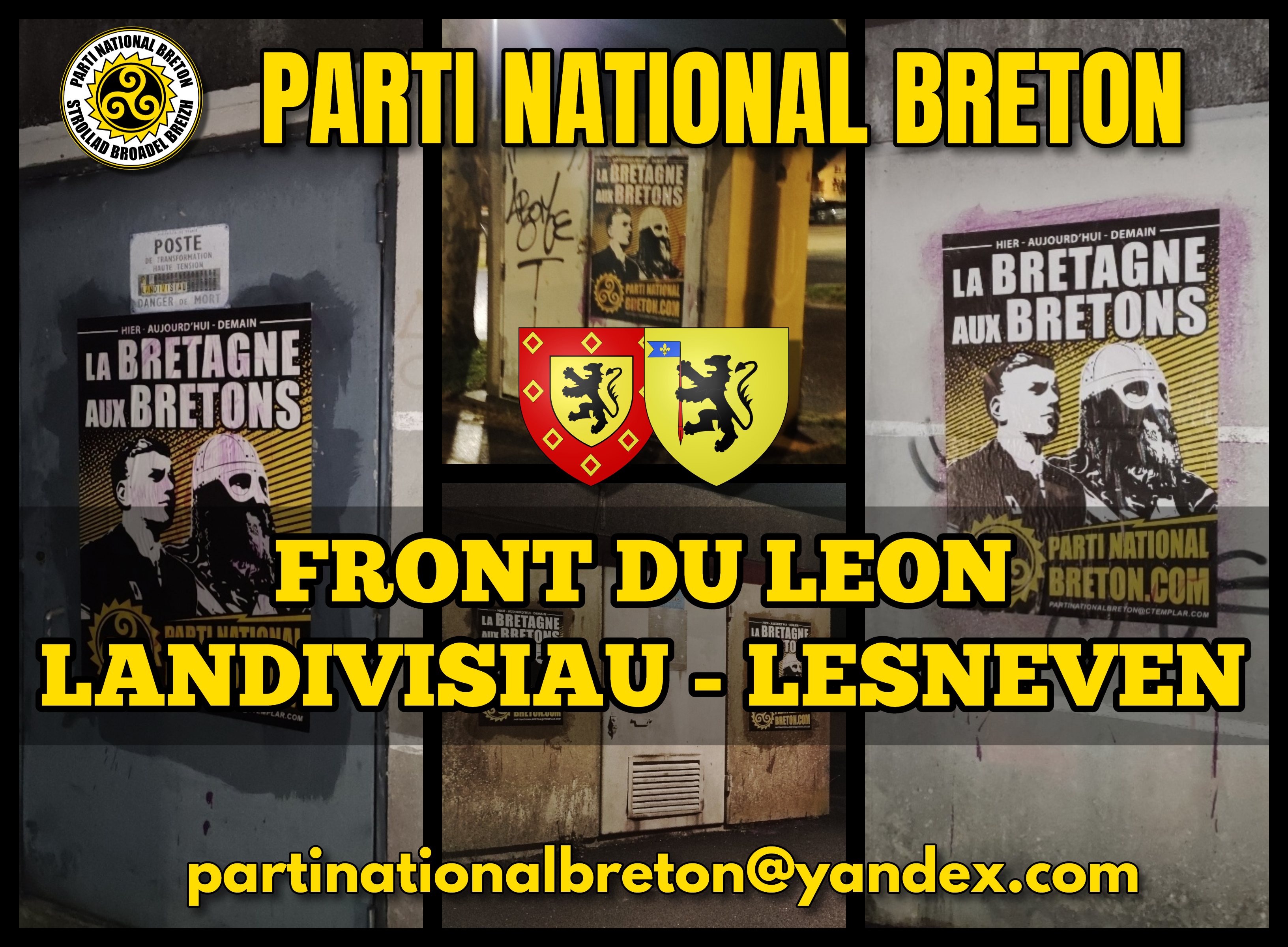 Le PNB mène une action d’affirmation nationaliste à Lesneven et Landivisiau !