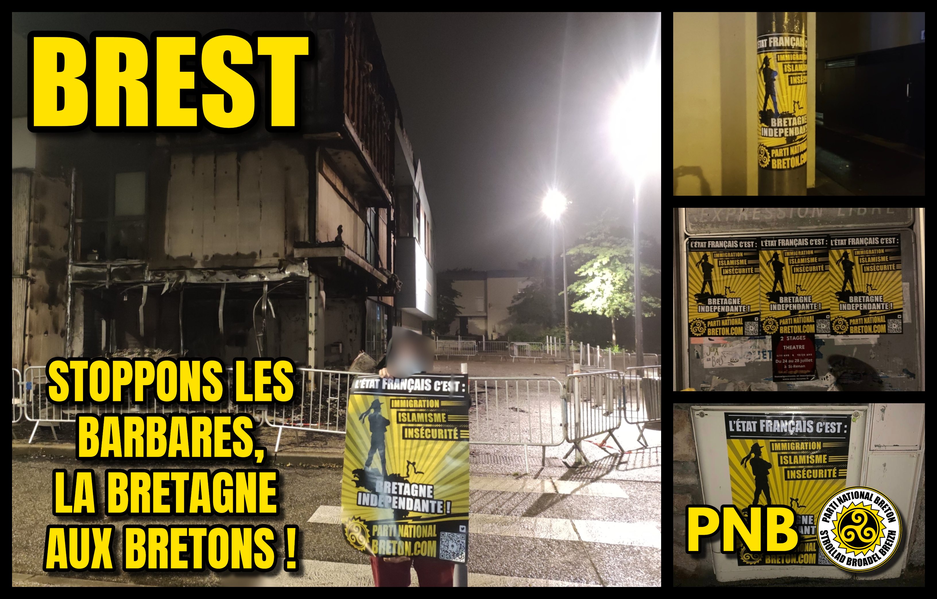 Brest : face aux barbares importés par l’Etat français, le PNB riposte !
