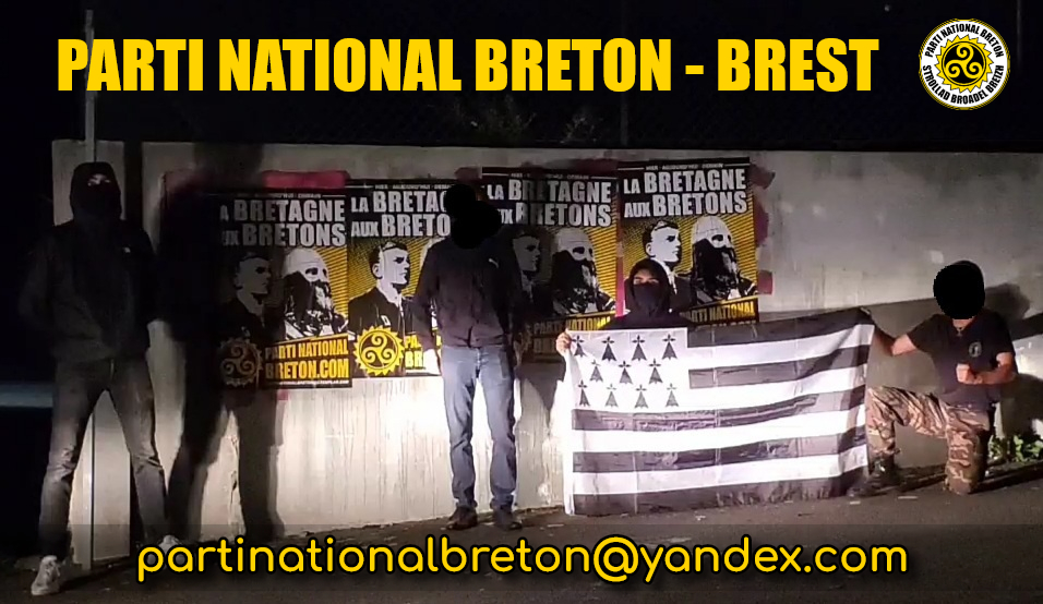 BREST : Action d’affirmation nationale bretonne par les militants du Parti National Breton ! Rejoignez-nous !