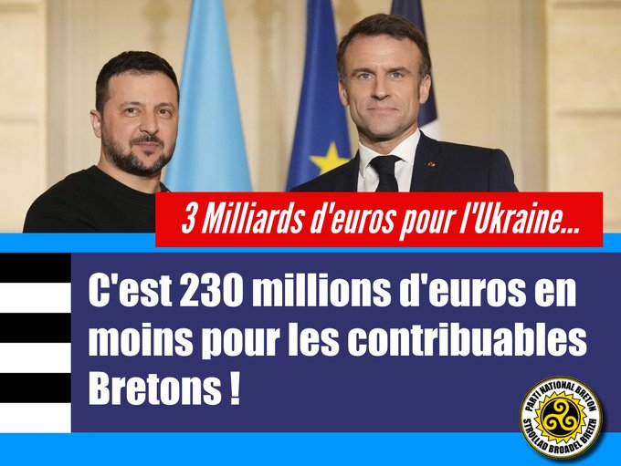 Breton, Macron brûle ton argent dans la guerre de Zelensky !